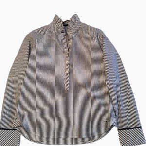 Vineyard Vines popover blouse navy pinstripe XS